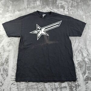Vintage Famous Stars‎ And Straps Shirt Mens Large Black Star Logo Y2K Faded